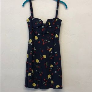 Navy with Lemon and Cherry sundress. SZ Med